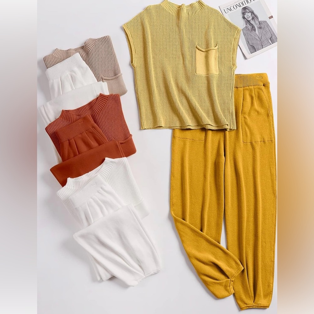 Knit Sweater and Pants Lounge Set